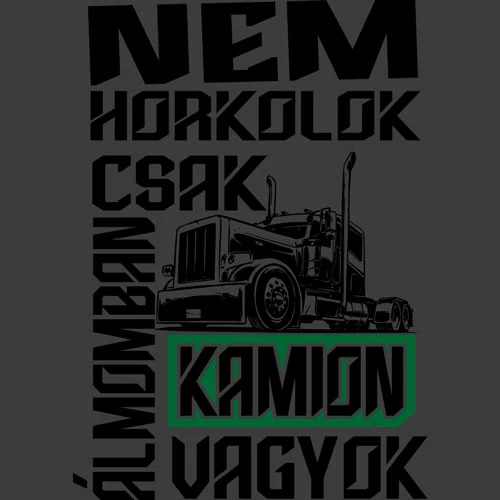 Álmomban kamion vagyok póló (B_Grafit)