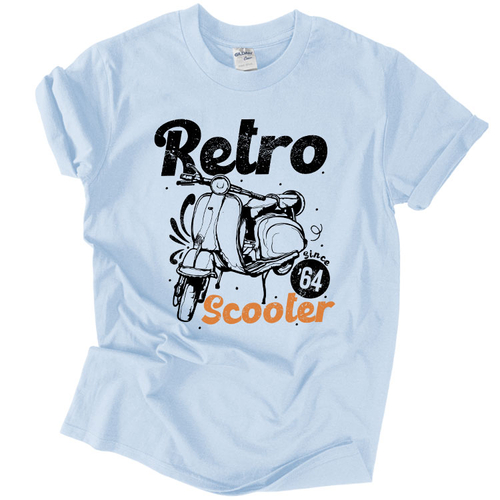Retro scooter póló (Világoskék)