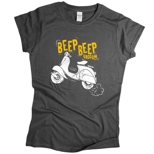 Beep beep vespa női póló (Grafit)