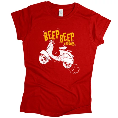 Beep beep vespa női póló (Piros)