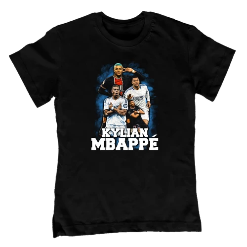 Mbappe FanArt gyerek póló (Fekete)