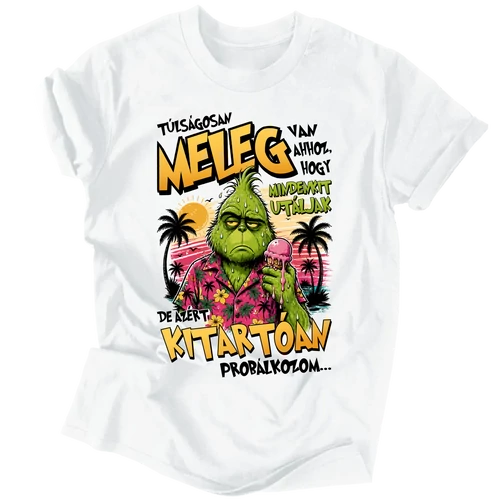 Túlságosan meleg van férfi póló (Fehér)
