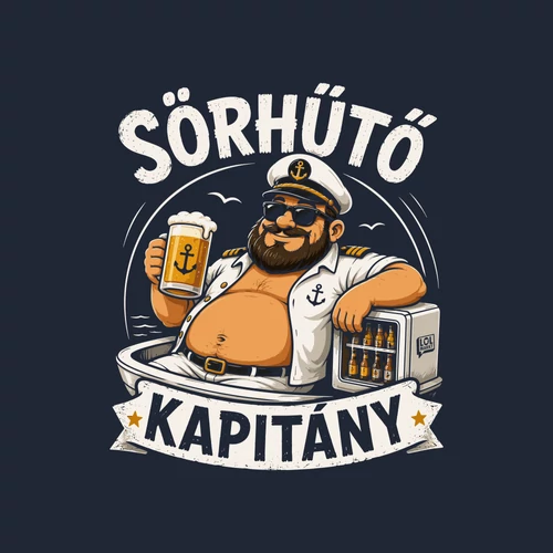 Sörhűtő kapitány férfi póló