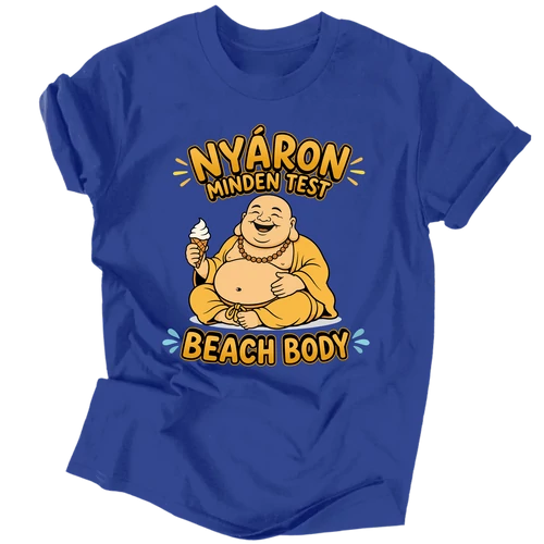 Beach body férfi póló (Királykék)
