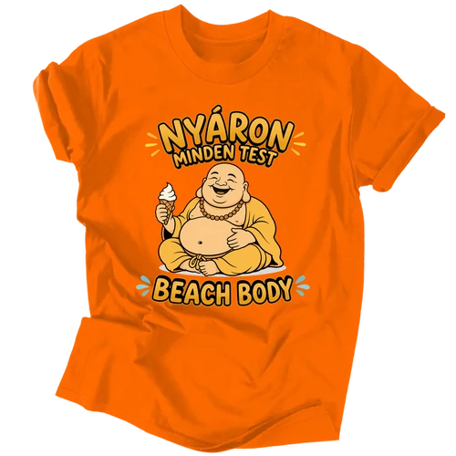 Beach body férfi póló (Narancs)