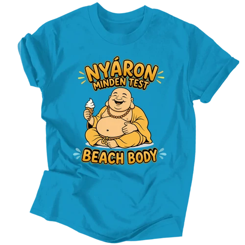 Beach body férfi póló (Türkiz)