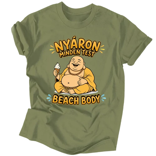 Beach body férfi póló (Sage)