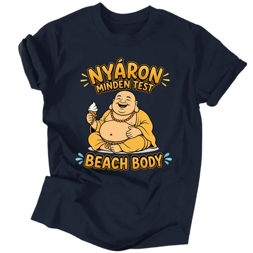 Beach body férfi póló (Sötétkék)