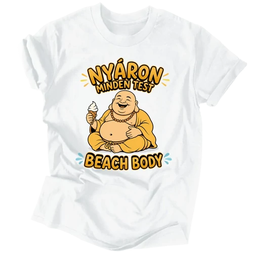 Beach body férfi póló (Fehér)