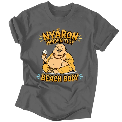 Beach body férfi póló (Grafit)