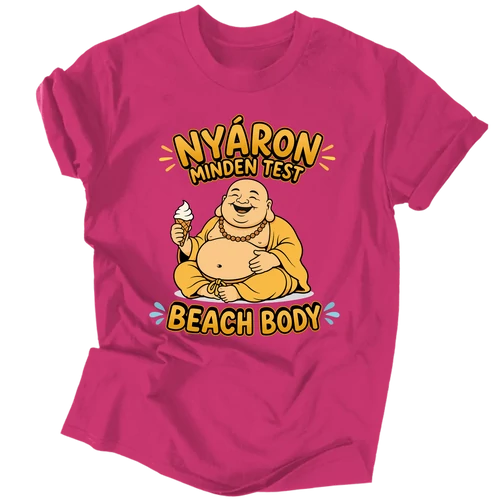 Beach body férfi póló (Rózsaszín)