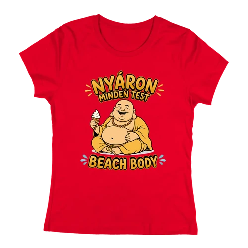 Beach body női póló (Piros)