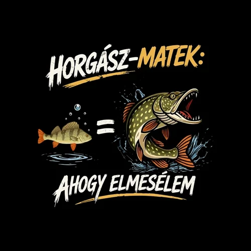Horgász matek: Ahogy elmesélem póló