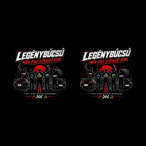 Még egy utolsó kör legénybúcsús szett (Fekete)