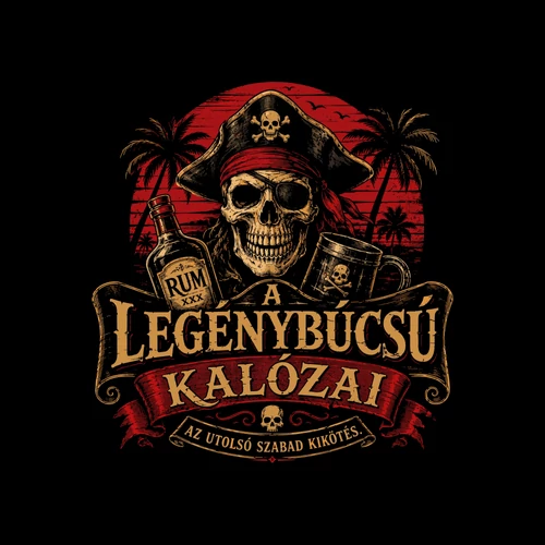 Legénybúcsú kalózai férfi póló