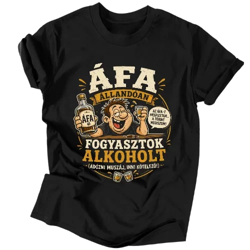 ÁFA férfi póló (Fekete)