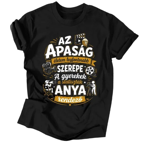 Életem legfontosabb szerepe férfi póló (Fekete)