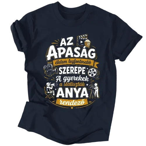 Életem legfontosabb szerepe férfi póló (Sötétkék)