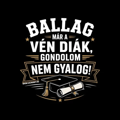 Ballag már a vén diák férfi póló