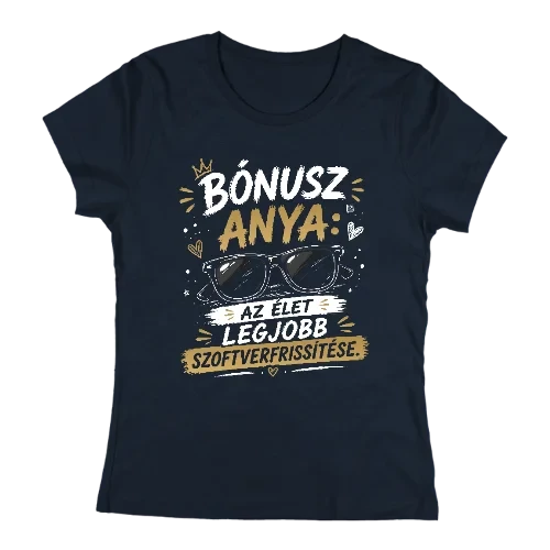 Bónusz anya női póló (Sötétkék)