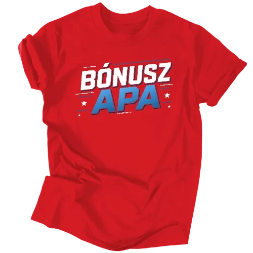 Bónusz apa férfi póló (Piros)