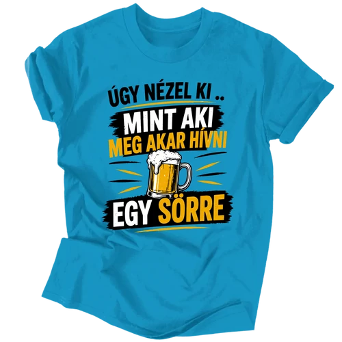 Úgy nézel ki férfi póló (Türkiz)