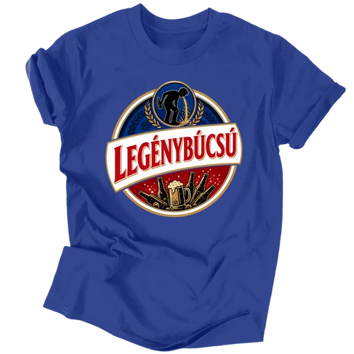 Legénybúcsú férfi póló (Királykék)