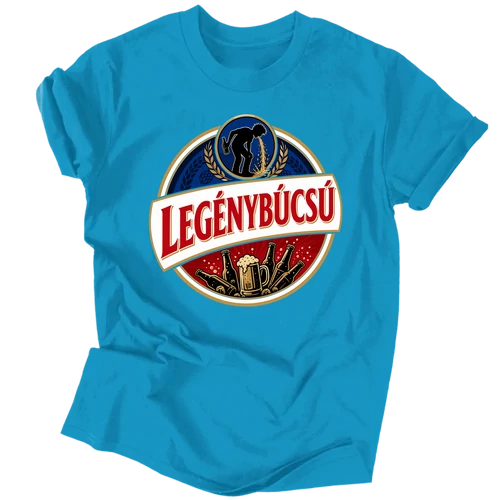 Legénybúcsú férfi póló (Türkiz)