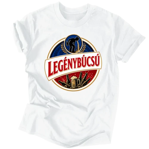 Legénybúcsú férfi póló (Fehér)