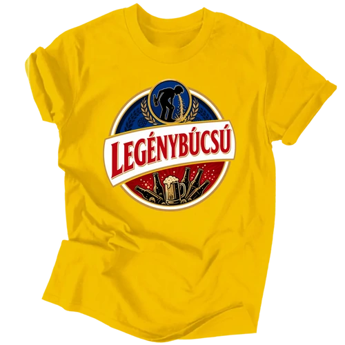 Legénybúcsú férfi póló (Citrom)