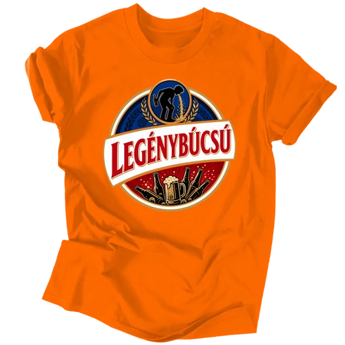 Legénybúcsú férfi póló (Narancs)