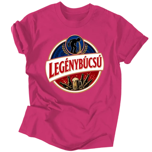 Legénybúcsú férfi póló (Rózsaszín)
