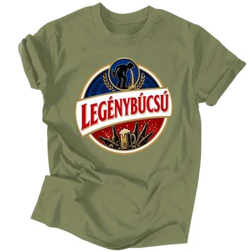 Legénybúcsú férfi póló (Sage)
