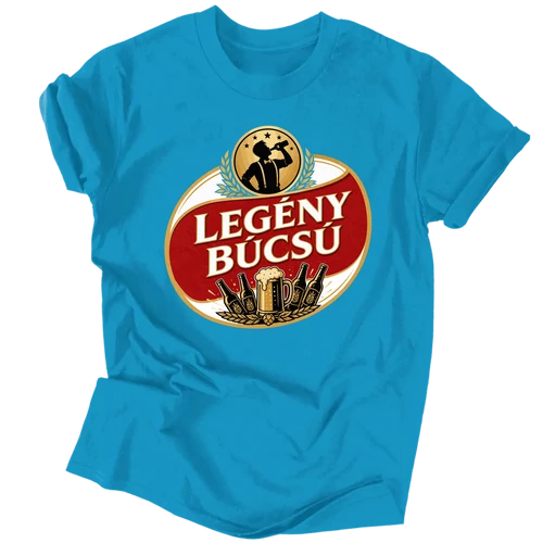 Legénybúcsú férfi póló (Türkiz)