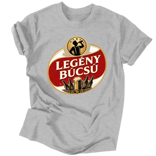 Legénybúcsú férfi póló (Sport grey)