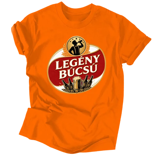 Legénybúcsú férfi póló (Narancs)