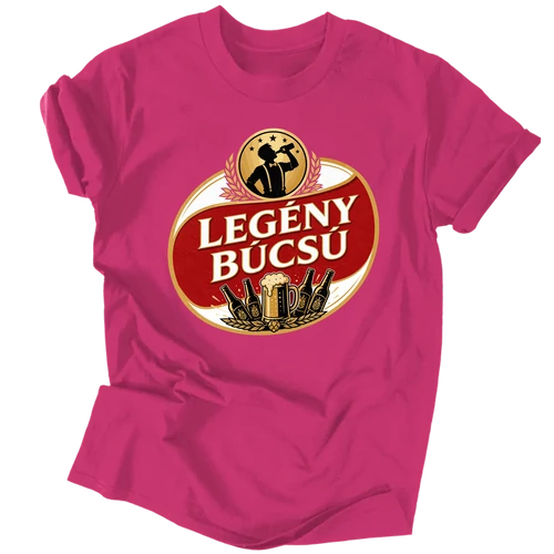 Legénybúcsú férfi póló (Rózsaszín)
