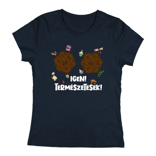 Igen, természetesek póló (Sötétkék)