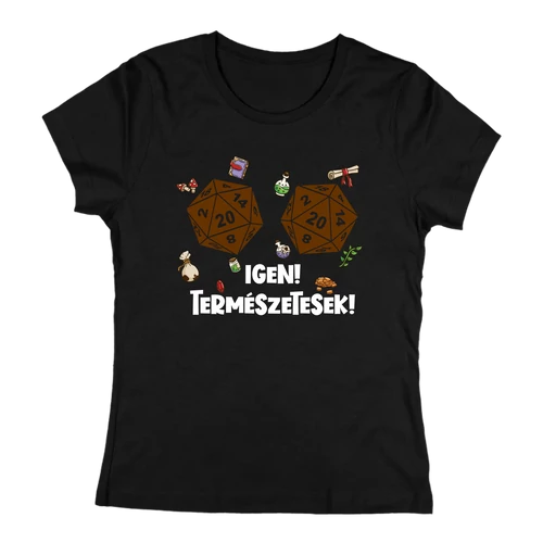 Igen, természetesek póló (Fekete)