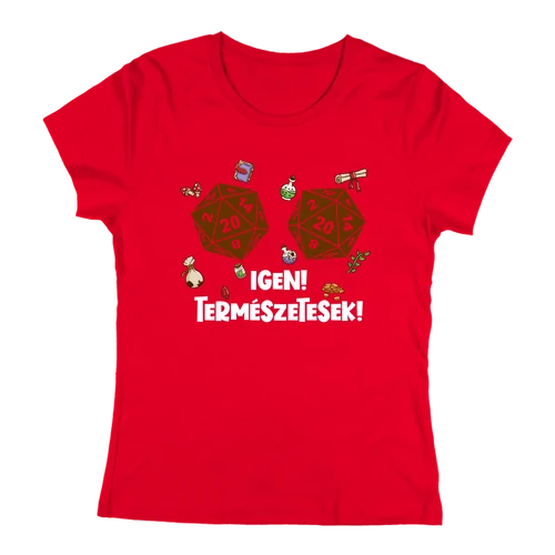 Igen, természetesek póló (Piros)