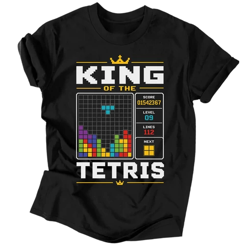 King of the TETRIS póló (Fekete)