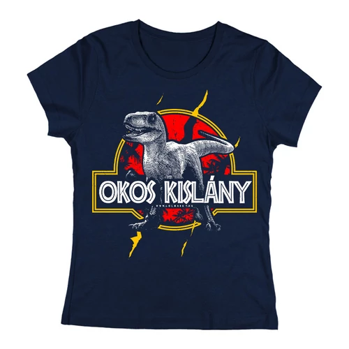 Okos kislány női póló (navy)