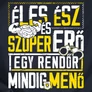 Éles ész... rendőr férfi póló (B_Sötétkék)