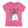 Kép 14/14 - Christmas is meow női póló (Rózsaszín)