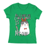 Kép 7/14 - Christmas is meow női póló (Zöld)
