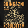 Kép 2/3 - Szeretek bringázni - Dirt bike kapucnis pulóver (B_fekete)