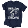 Szeretek bringázni - Trial bike férfi póló (Sötétkék)