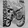 Kép 2/6 - Motocross férfi póló (B_szürke)