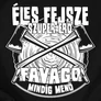 Éles fejsze férfi póló (B_Fekete)