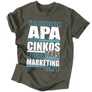 Apa, a cinkostárs férfi póló (Grafitszürke)